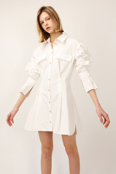 Amelia Pintuck Shirt Dress