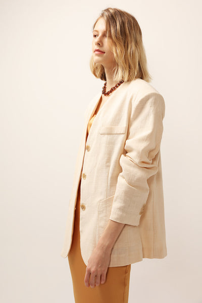 Emma Oversized Collarless Blazer