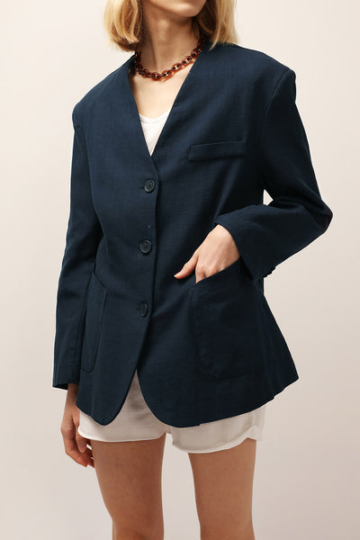 Emma Oversized Collarless Blazer