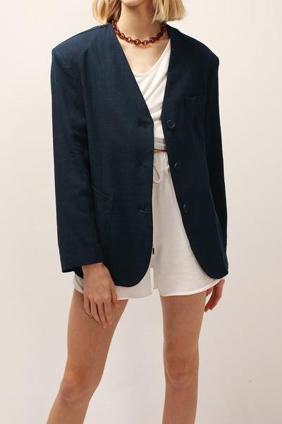 Emma Oversized Collarless Blazer