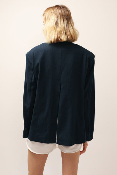 Emma Oversized Collarless Blazer