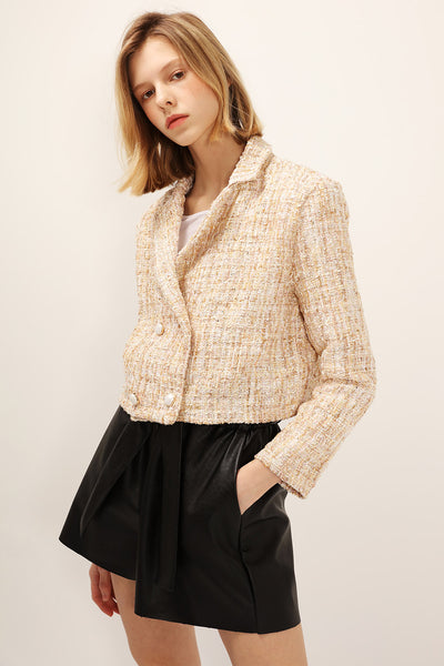 Grace Pearl Button Tweed Jacket