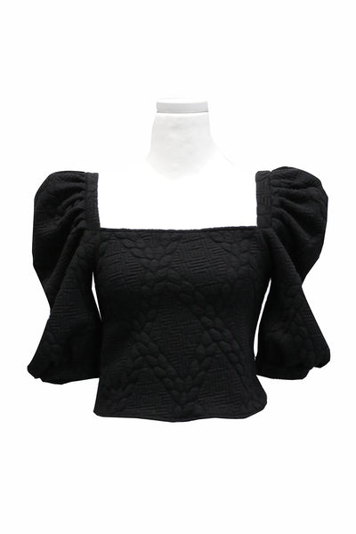 Aliyah Embossed Crop Top