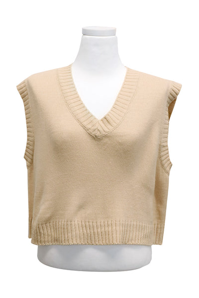 Katie Cropped Knit Vest