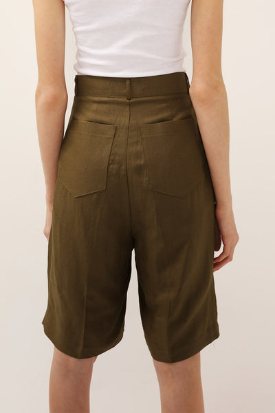 Veronica Pintuck Bermuda Shorts