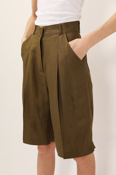 Veronica Pintuck Bermuda Shorts