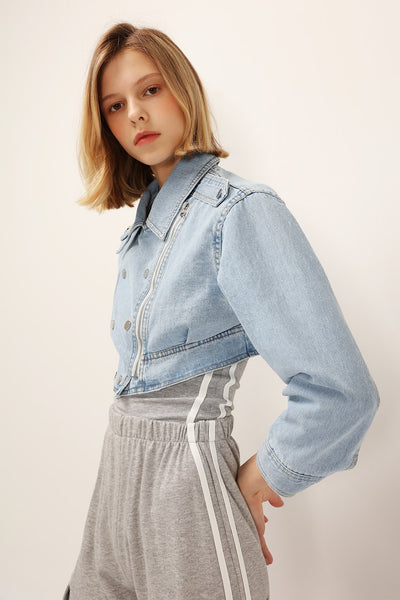 Serena Cropped Denim Jacket