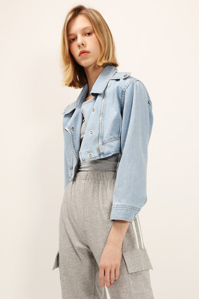 Serena Cropped Denim Jacket