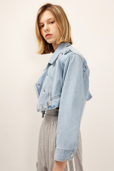 Serena Cropped Denim Jacket