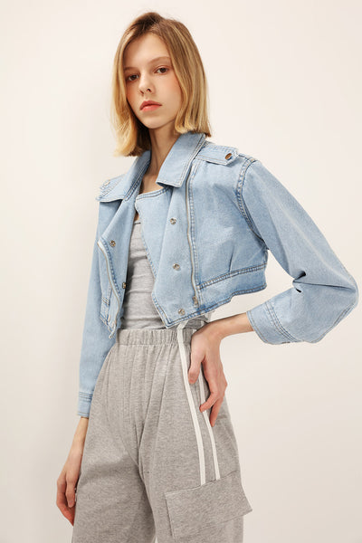 Serena Cropped Denim Jacket