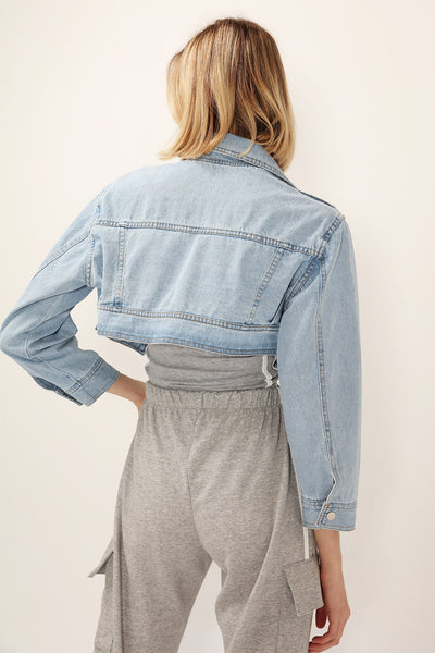 Serena Cropped Denim Jacket