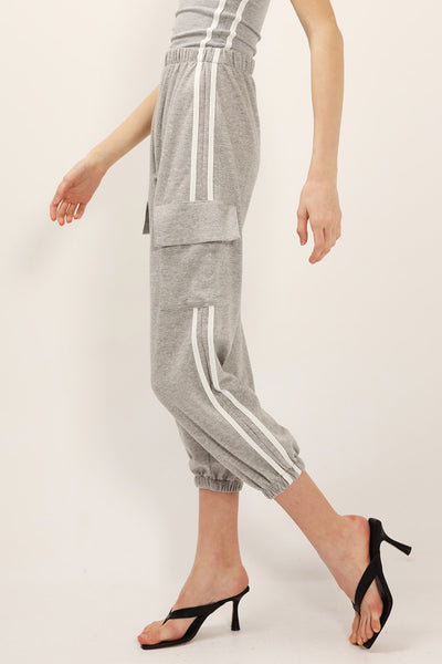 Ava Striped Tube Top And Joggers Set