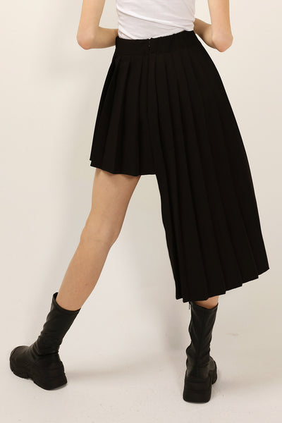 Logan Asymmetric Pleated Skirt