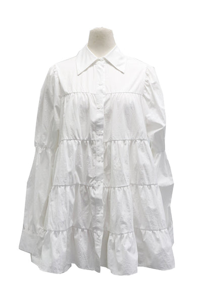 Claire Ruffle Hem Shirt Dress