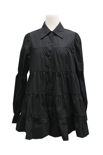 Claire Ruffle Hem Shirt Dress