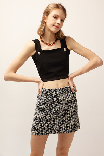 Audrey Flower Embroidered Skirt