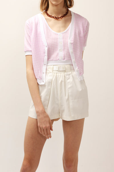 Lucy Gingham Crop Cardigan