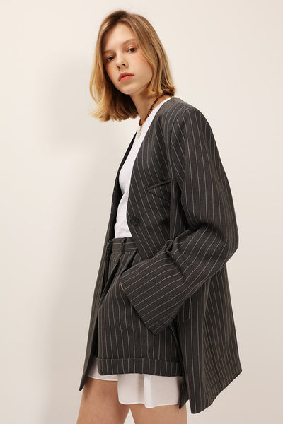 Jessica Pinstripe Jacket