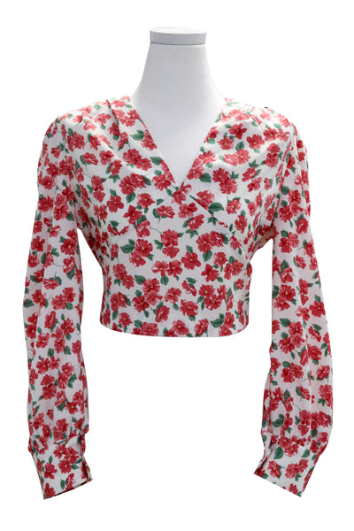 Willow Flower Garden Wrap Blouse