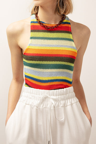 Leah Rainbow Striped Tank