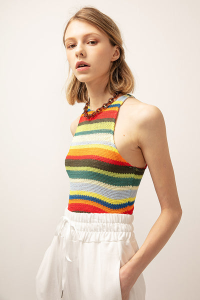 Leah Rainbow Striped Tank