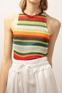 Leah Rainbow Striped Tank