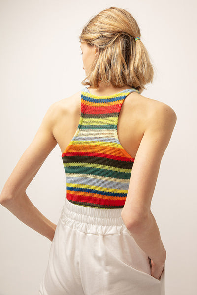 Leah Rainbow Striped Tank