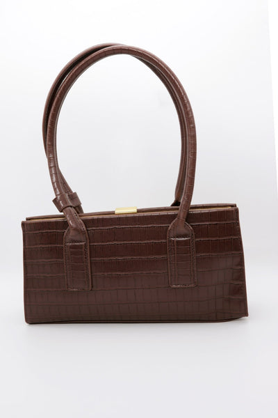 Croc Effect Pleather Tote Bag