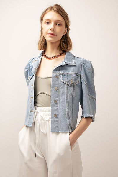 Evelyn Puffed Denim Jacket