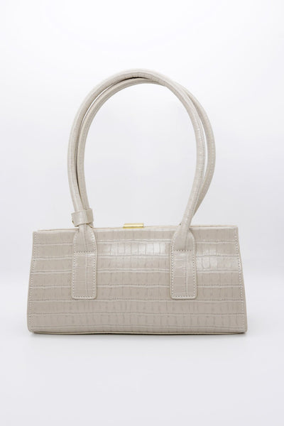 Croc Effect Pleather Tote Bag