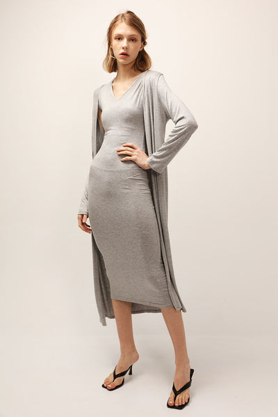 Nevaeh Slouchy Dress And Cardigan Set