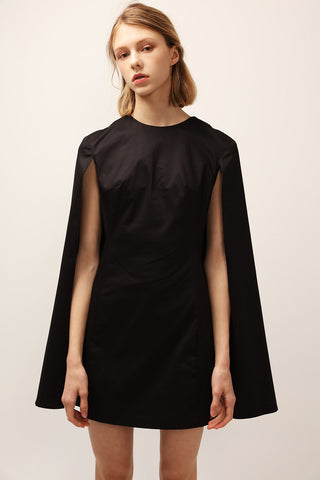 Chloe Back Zip-Up Cape Dress