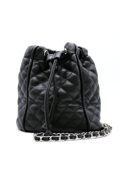 Quilted Chain Bucket Bag