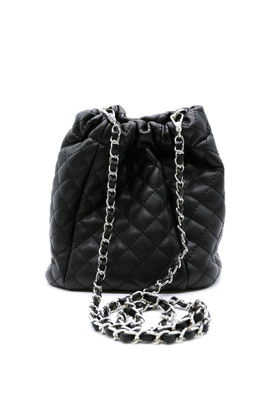 Quilted Chain Bucket Bag