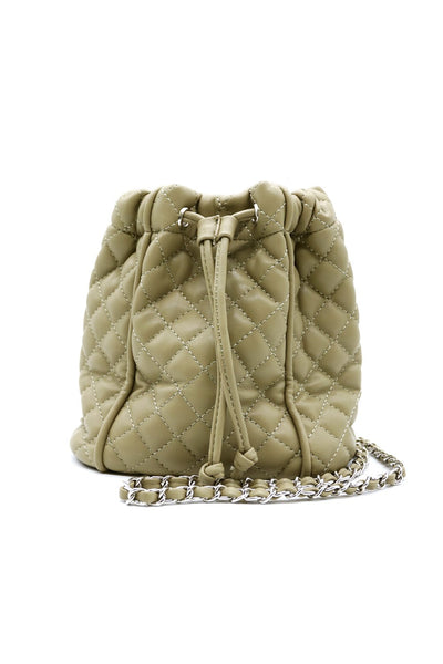 Quilted Chain Bucket Bag