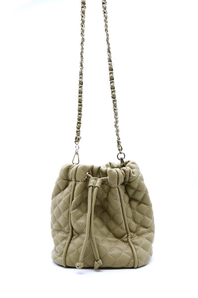 Quilted Chain Bucket Bag