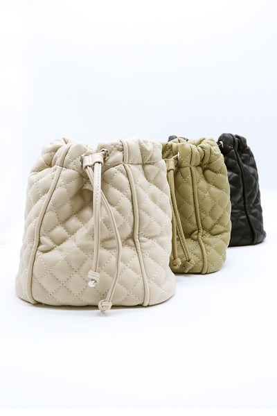 Quilted Chain Bucket Bag