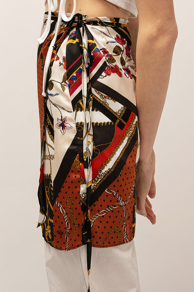 Julia Glam Print Wrap Skirt