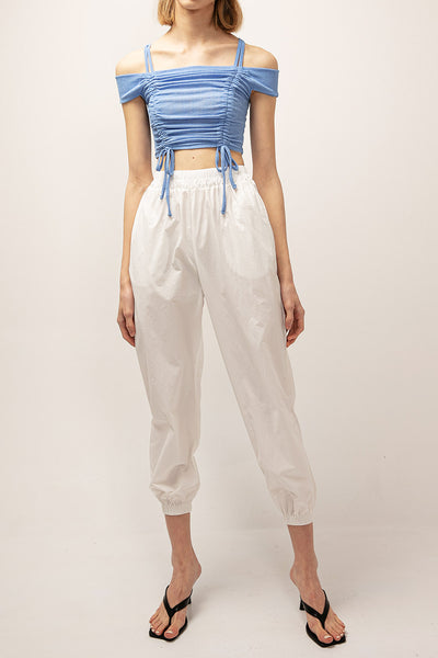 Evelyn Ruched Crop Top