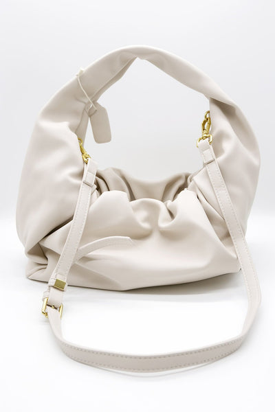 Ruched Detail Pleather Bag