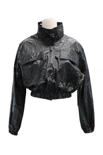 Sophia Crinkled Bomber Jacket