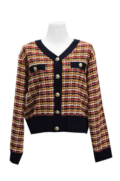 Olivia Contrast Trim Knitted Cardigan