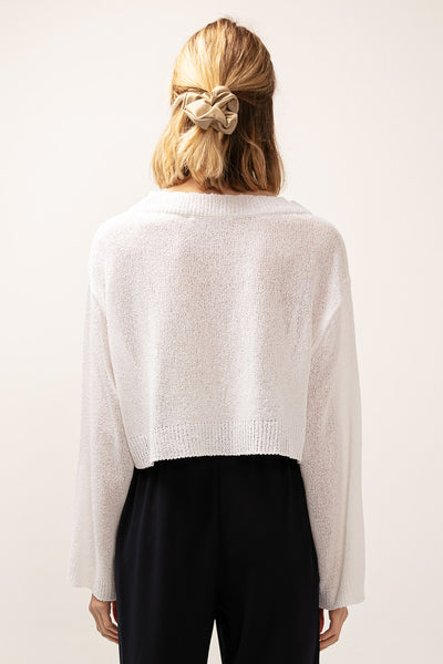 Sarah Boucle Knit Crop Sweater