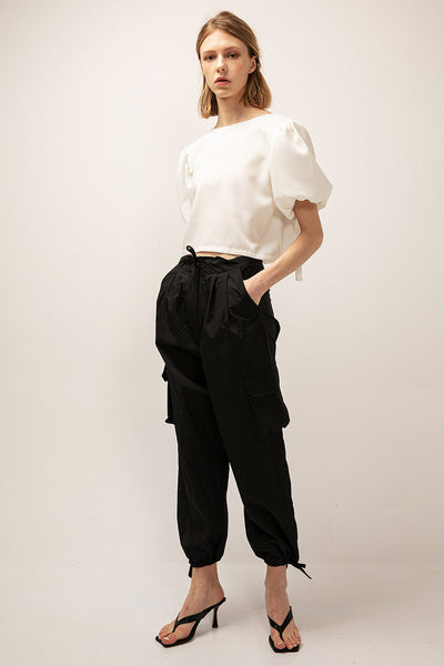 Zoey Eyelet Back Crop Blouse