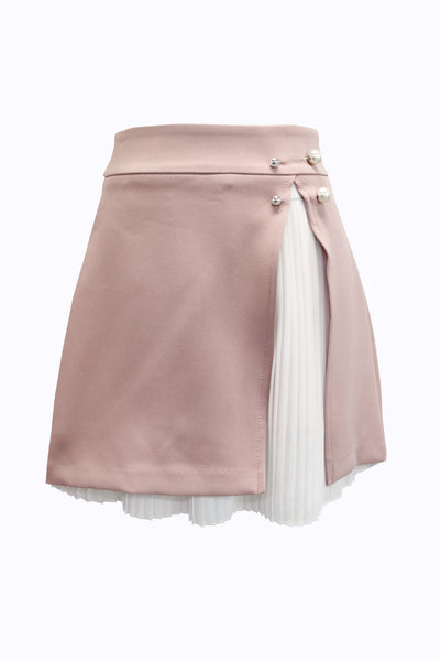 Gianna Pleated Overlay Skirt