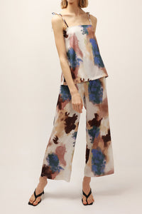 Vivian Marble Print Wide Pants