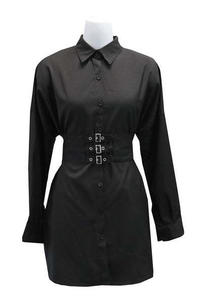 Marie Belted Waist Shirt Dress