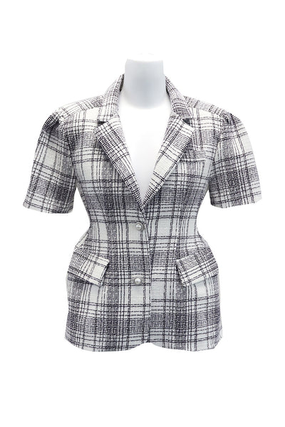 Demi Plaid Linen Blazer