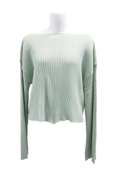 Vera Boat Neck Ribbed Knit Top