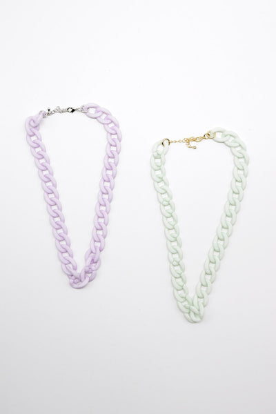 Pastel Acrylic Chain Necklace